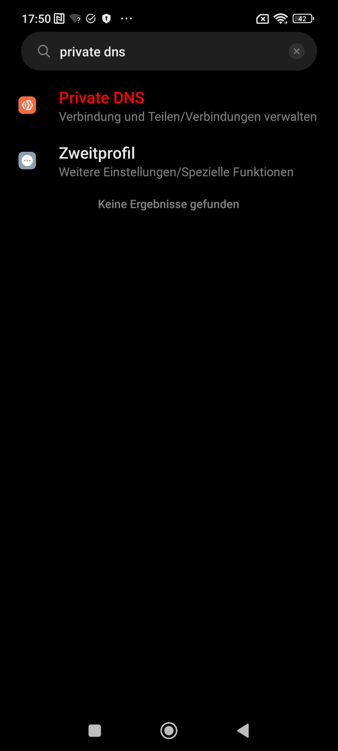Suche nach Private DNS